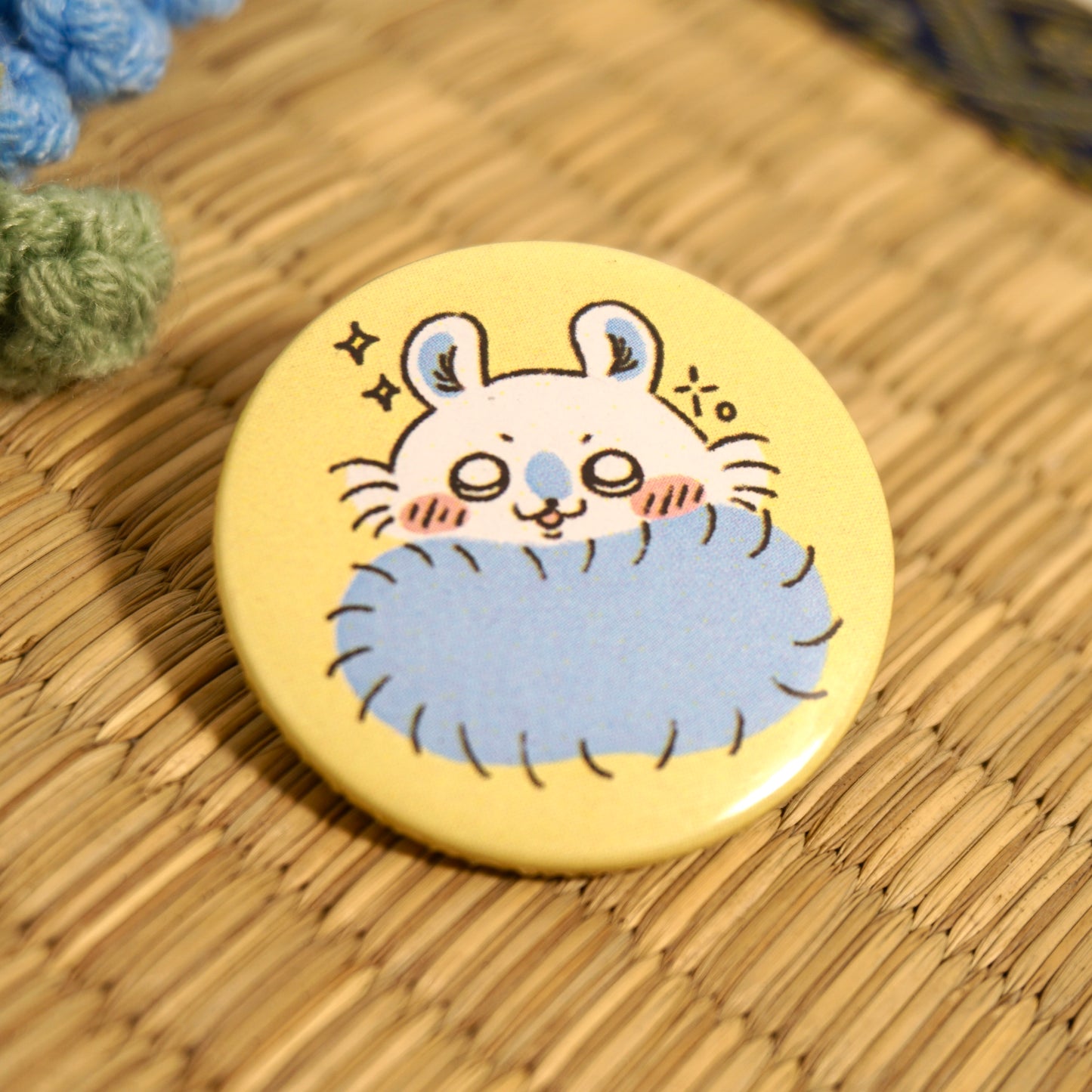 Momonga Tail - Mini Pin Back Button