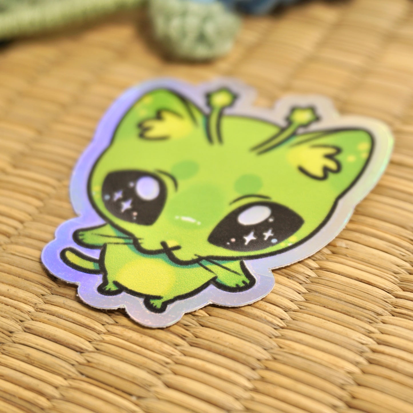Alien Cat - Holographic Sticker
