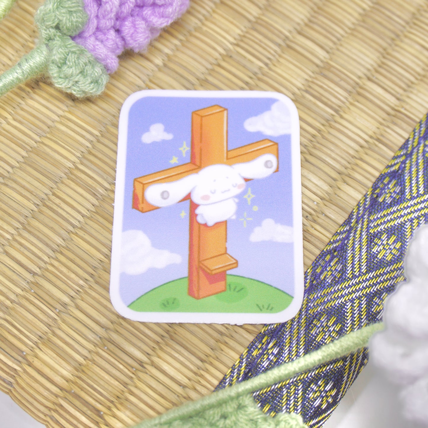 Crucification of Cinnamoroll - Sticker