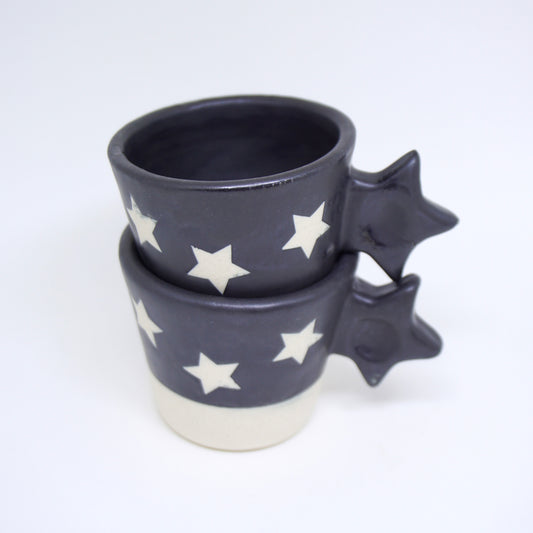 *Seconds* Matte Black - Star Espresso Cup 2pc Set