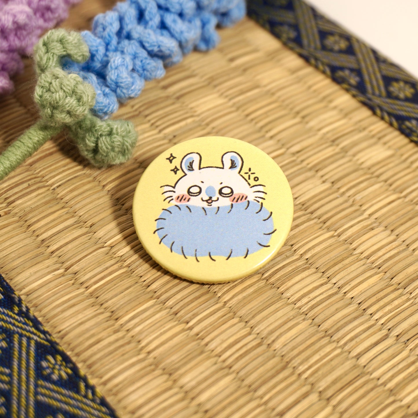 Momonga Tail - Mini Pin Back Button