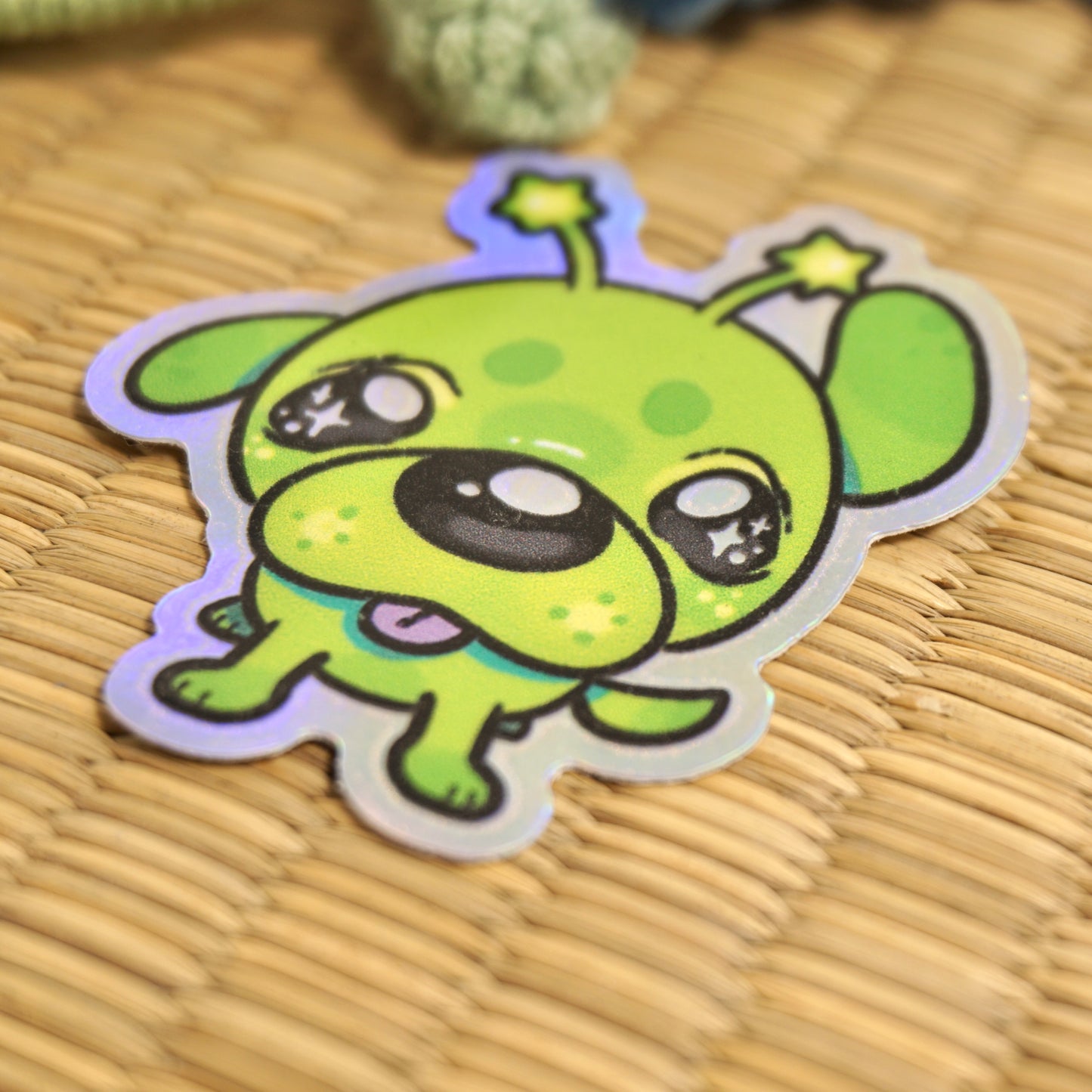 Alien Dog - Holographic Sticker
