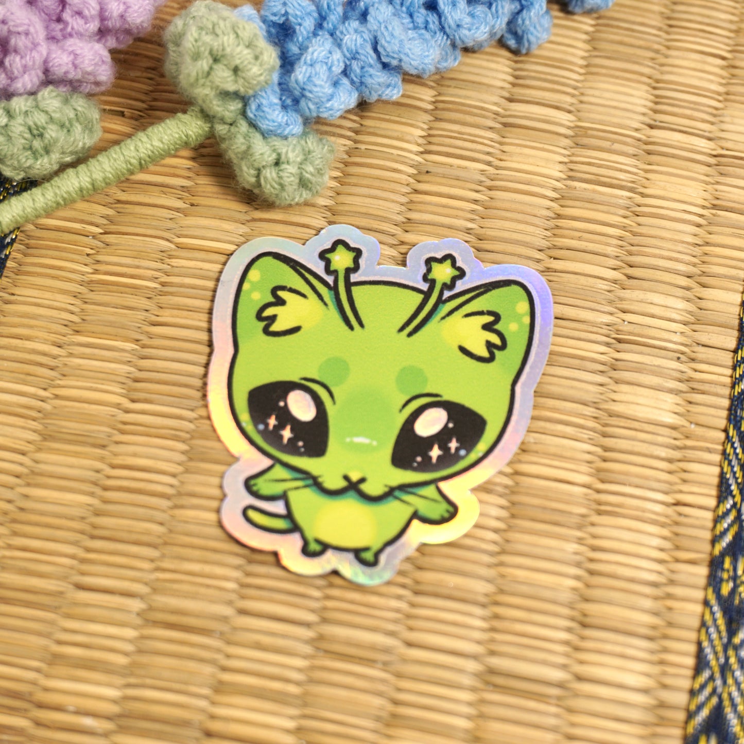 Alien Cat - Holographic Sticker